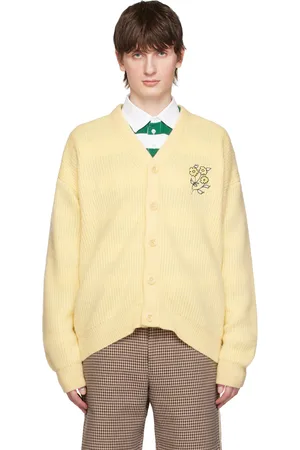 Drôle de Monsieur Yellow Embroidered Cardigan