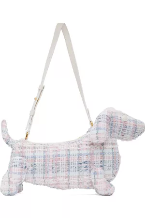 Thom Browne White & Pink Hector Bag