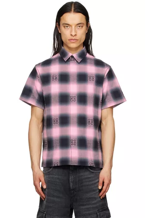 Givenchy Men Shirts - Pink Check Shirt