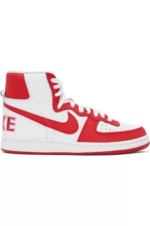 Comme des Garçons Women Sneakers - Red & White Nike Edition Terminator High Sneakers