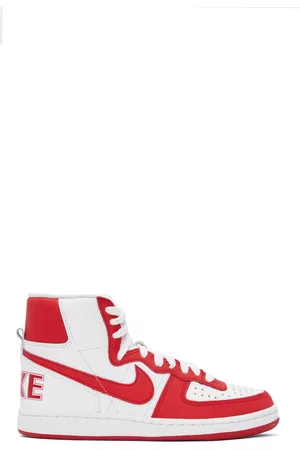 Comme des Garçons Men Sneakers - Red & White Nike Edition Terminator High Sneakers