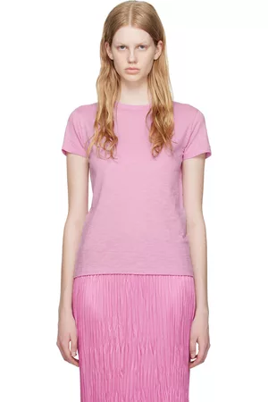 Vince Women T-shirts - Pink Relaxed T-Shirt