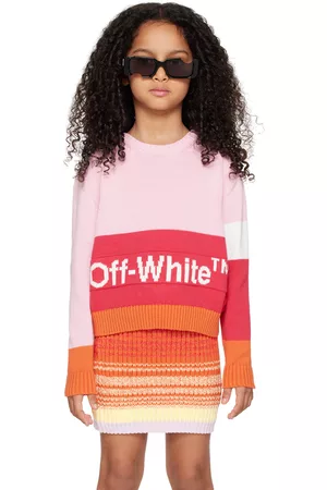 OFF-WHITE Accessories - Kids Pink Colorblocked Sweater