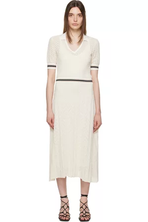 HUGO BOSS Women Maxi Dresses - Off-White Striped Maxi Dress