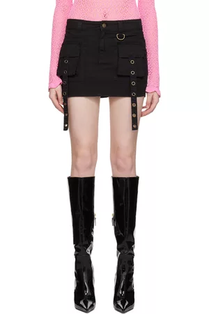 BLUMARINE Women Mini Skirts - Black Bellows Pocket Miniskirt