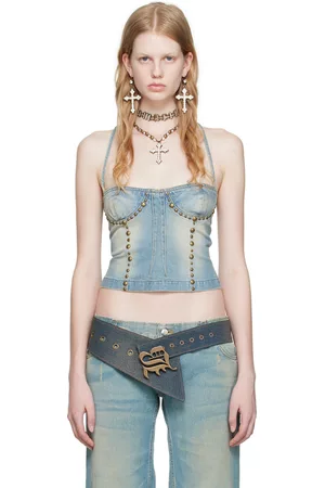 BLUMARINE Women Vests & Camis - Blue Bodice Camisole