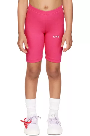 OFF-WHITE Shorts - Kids Pink 'Off' Stamp Shorts