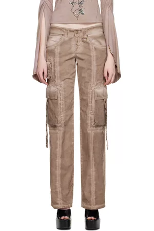 BLUMARINE Women Pants - Brown Eyelet Trousers
