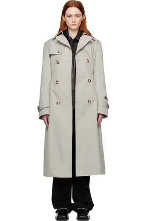 HOMMEGIRLS SSENSE Work Capsule – Gray Double-Breasted Trench Coat