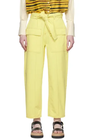Lukhanyo Mdingi Yellow Belted Cargo Pants