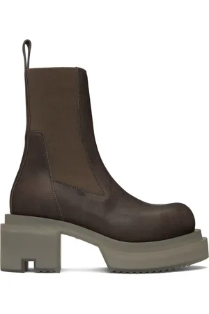 Rick Owens Gray Beatle Bogun Boots