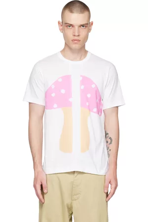 Comme des Garçons Men T-shirts - White Brett Westfall Edition Mushroom T-Shirt