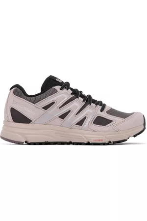 Salomon Women Sneakers - Taupe & Gray X-Mission 4 Suede Sneakers