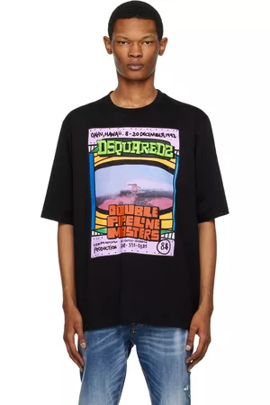Dsquared2 Men T-shirts - Black Surf Skater T-Shirt