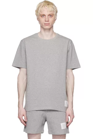 Thom Browne Men T-shirts - Gray Side Slit T-Shirt