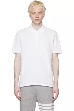 Thom Browne Men Polo Shirts - White RWB Polo