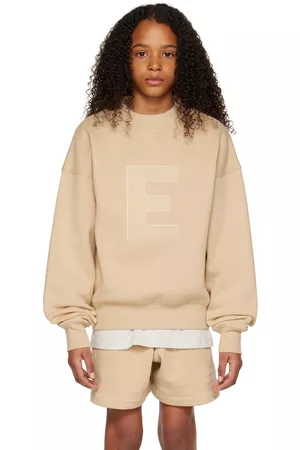 Essentials Sweatshirts - Kids Beige 'E' Sweatshirt