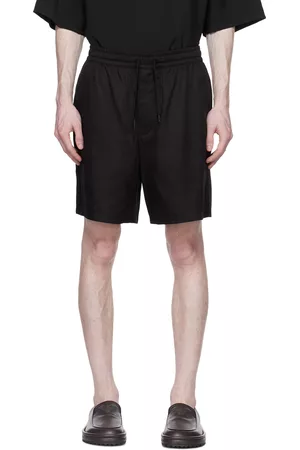 Emporio Armani Men Bermudas - Black Drawstring Bermuda Shorts