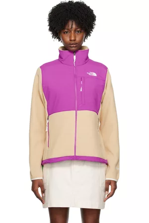 The North Face Women Jackets - Beige & Purple Denali Jacket