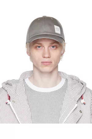 Thom Browne Gray Logo Patch Cap