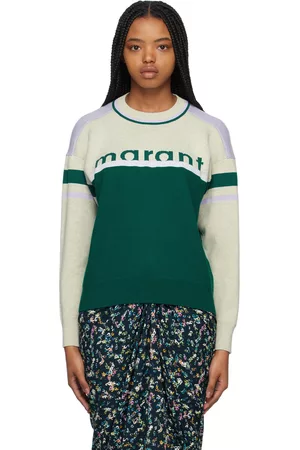 Isabel Marant Women Sweatshirts - Green & Beige Carry Sweatshirt