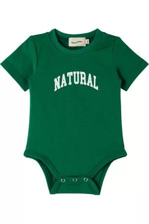 Museum Of Peace & Quiet Rompers - SSENSE Exclusive Baby Green 'Natural' Bodysuit