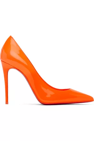 Orange closed toe clearance heels