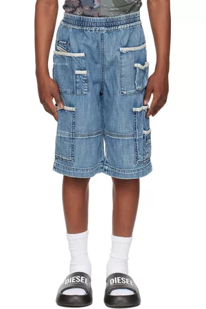 Diesel Shorts - Kids Blue Piek Denim Shorts