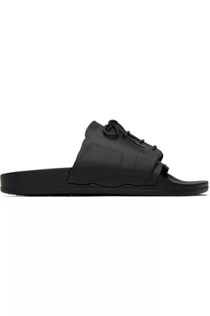 Maison Margiela Black Lace-Up Slides
