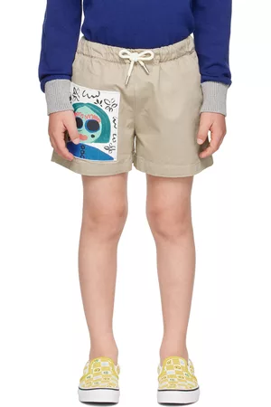 Marni Shorts - Kids Beige Elasticized Shorts