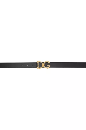 Dolce & Gabbana Women Belts - Black Logo Belt