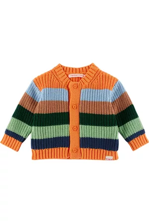 Tiny Cottons Cardigans - Baby Multicolor Stripes Cardigan