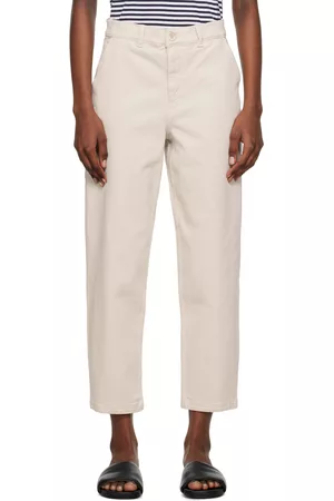 Sunspel Women Pants - Beige Tapered Trousers