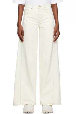 Moncler Women Jeans - Moncler Alicia Keys White Bleached Jeans