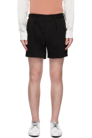 DRIES VAN NOTEN Black Pleated Shorts