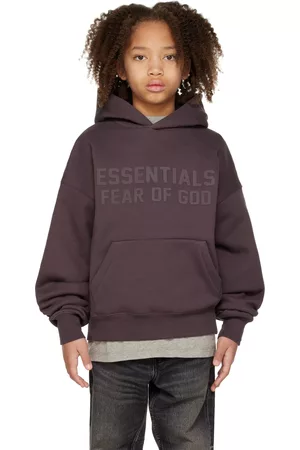 Essentials Hoodies - Kids Purple Bonded Hoodie