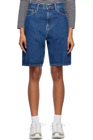 Carhartt Women Shorts - Blue Brandon Denim Shorts