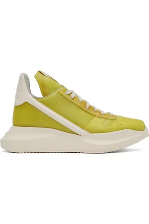 Rick Owens Men High Top Sneakers - Yellow Geo Geth Sneakers