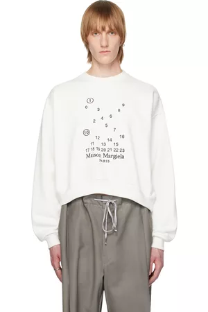 Maison Margiela White Embroidered Sweatshirt