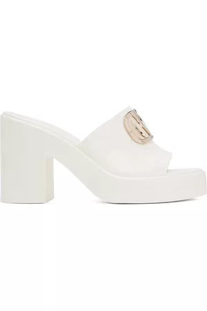 VALENTINO GARAVANI Women Sandals - Off-White VLogo Heeled Sandals