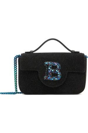 Balmain Black Glittered Shoulder Bag