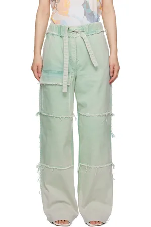 DRIES VAN NOTEN Blue Frayed Jeans