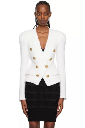 Balmain Off-White Buttoned Blazer