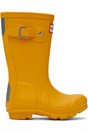 Hunter Rainwear - Kids Yellow Original Big Kids Rain Boots