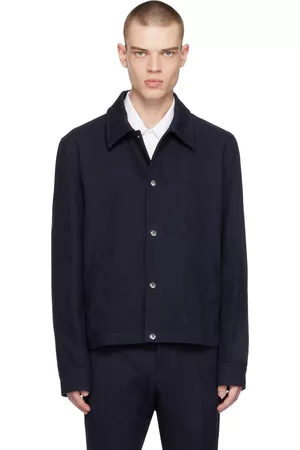Ami Navy Press-Stud Jacket