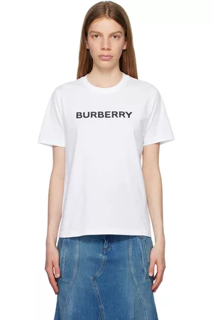 Burberry Women T-shirts - White Bonded T-Shirt