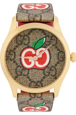 Gucci Women Watches - Gold & Brown Valentine's Day G-Timeless Watch