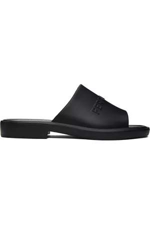 Salvatore Ferragamo Women Sandals - Black Embossed Sandals
