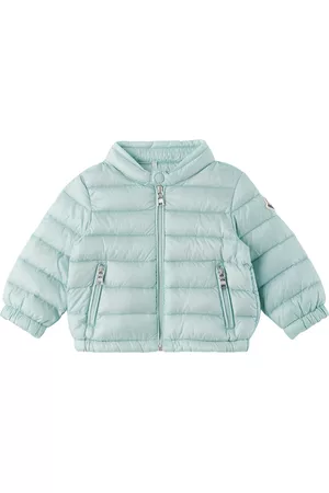 Moncler Cropped Jackets - Baby Blue Down Acorus Jacket