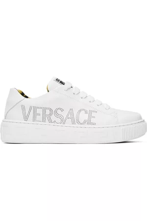 VERSACE Designer sneakers - Kids White 'La Greca' Sneakers